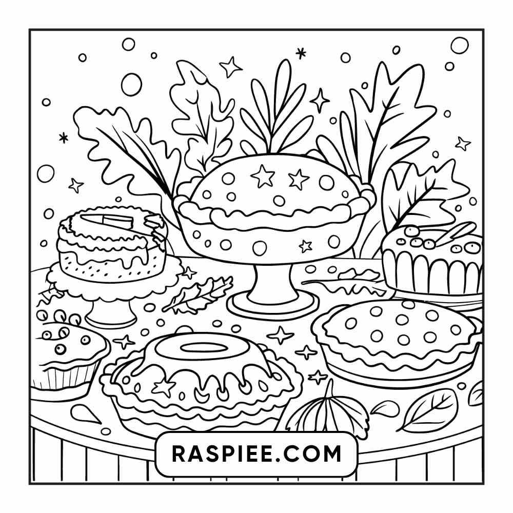 114 Cozy Autumn Bold & Easy Coloring Pages PDF Printable Instant Download - RASPIEE