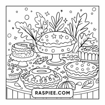 114 Cozy Autumn Bold & Easy Coloring Pages PDF Printable Instant Download - RASPIEE