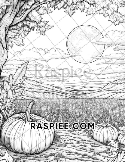 Hello Autumn Adult Coloring Pages Printable PDF Instant Download