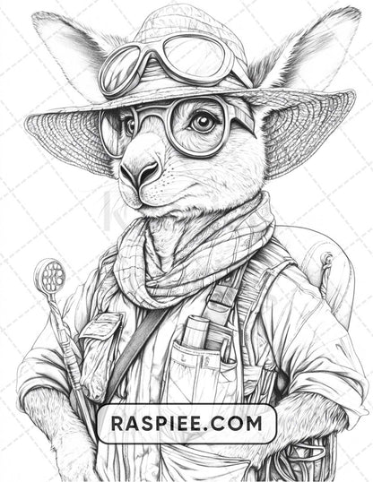 96 Animals Dressed Up Adult Coloring Pages