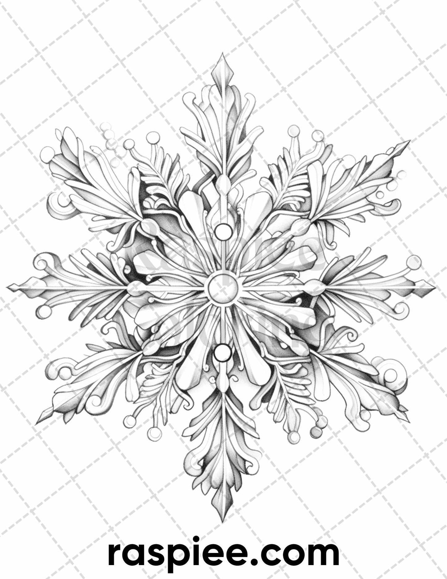 Christmas Snowflake Grayscale Coloring Pages, Adult Coloring Pages, Christmas Coloring Book Printable, Christmas Coloring Pages for Adults, Christmas Coloring Sheets, Xmas Coloring Pages, Holiday Coloring Pages, Winter Coloring Pages