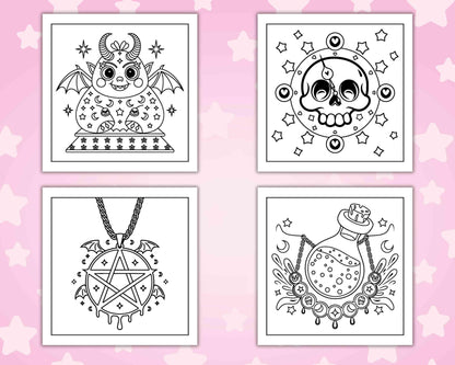 82 Bold and Easy Creepy Kawaii Coloring Pages - RASPIEE