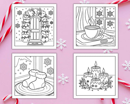 84 Bold and Easy Cozy Girl Christmas Coloring Pages - RASPIEE