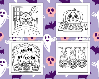 93 Bold and Easy Little Spooky Coloring Pages Printable PDF Instant Download - RASPIEE