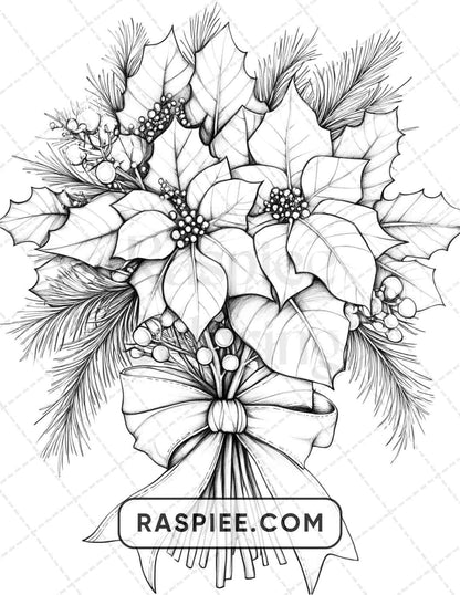 77 Winter Flowers Adult Coloring Pages