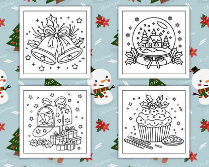 72 Bold and Easy Cute Christmas Coloring Pages - RASPIEE