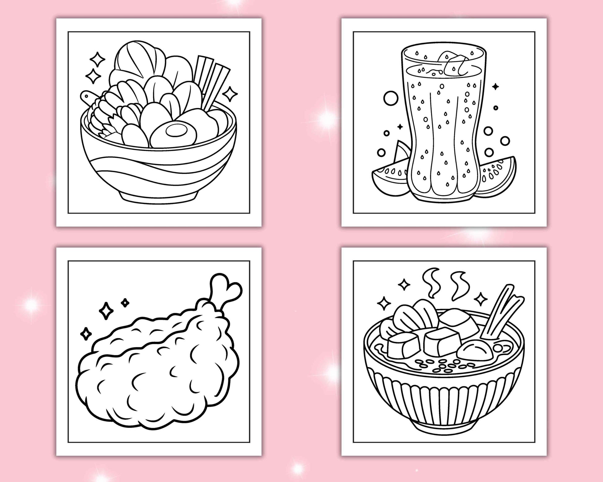 80 Bold and Easy Japanese Food Coloring Pages - RASPIEE