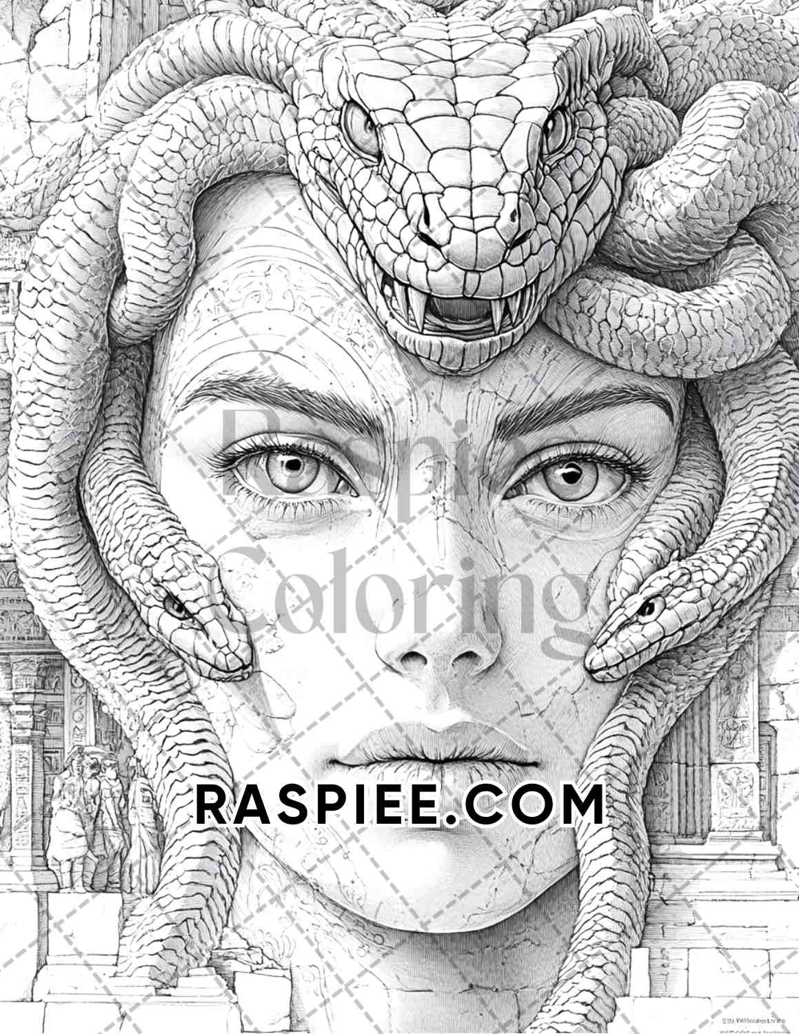 Nightmarish Creatures Halloween Adult Coloring Pages Printable PDF Instant Download