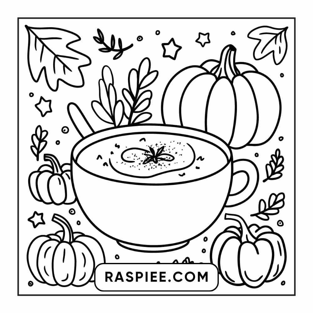 114 Cozy Autumn Bold & Easy Coloring Pages PDF Printable Instant Download - RASPIEE