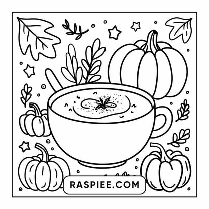 114 Cozy Autumn Bold & Easy Coloring Pages PDF Printable Instant Download - RASPIEE