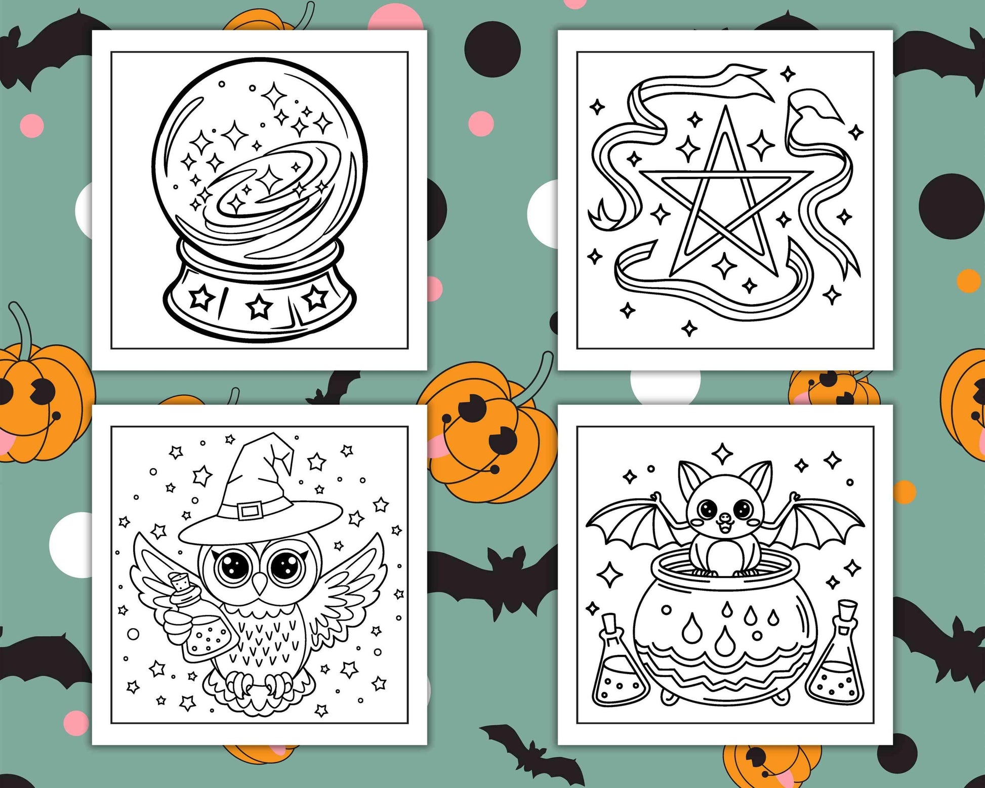 92 Bold and Easy Cute Witch Stuff Coloring Pages - RASPIEE