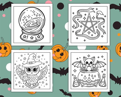 92 Bold and Easy Cute Witch Stuff Coloring Pages - RASPIEE