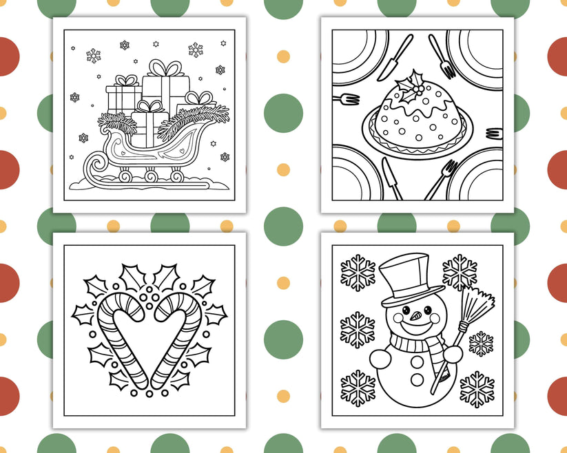 120 Bold & Easy Christmas Coloring Pages Printable PDF for Kids Adults ...