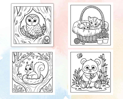 85 Bold and Easy Cozy Animal Coloring Pages - RASPIEE