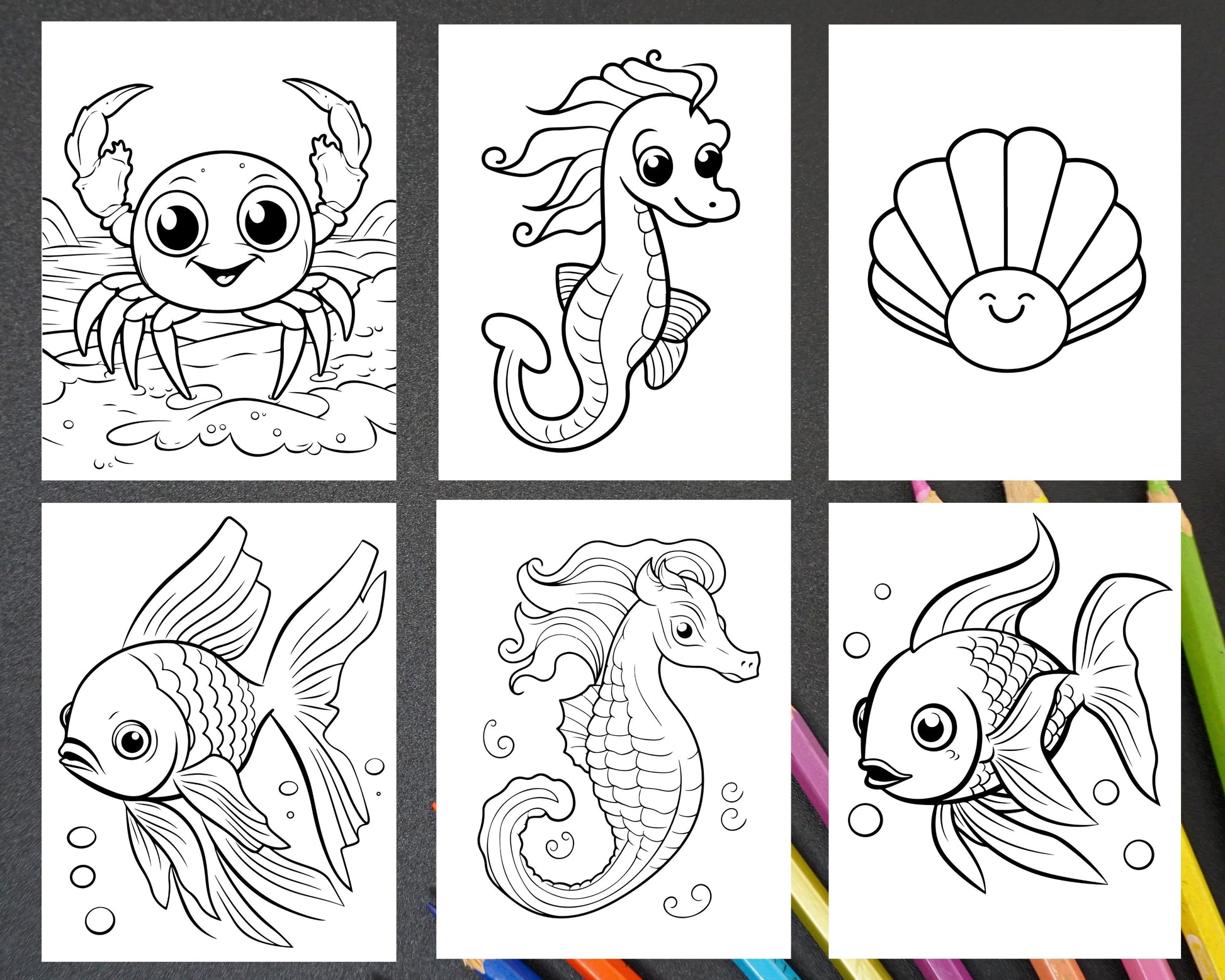230 Ocean Animal Coloring Pages for Kids