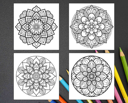 250 Mandala Adult Coloring Pages Vol.4 - RASPIEE