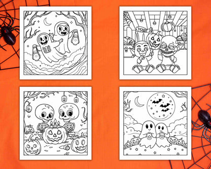 85 Bold and Easy Creepy Friends Halloween Coloring Pages - RASPIEE