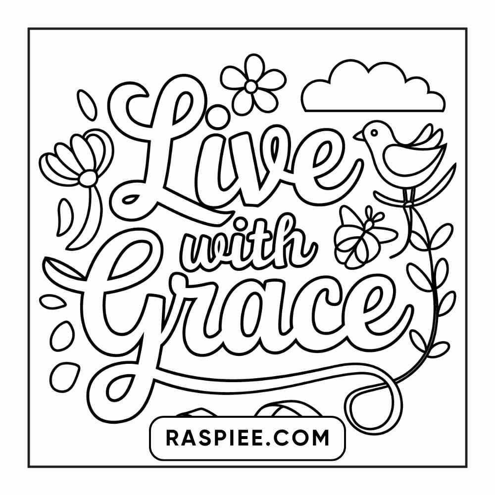 78 Bold and Easy Inspirational Words Coloring Pages Printable PDF Instant Download - RASPIEE