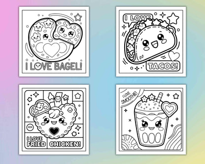 115 Bold and Easy Kawaii Food Coloring Pages - RASPIEE