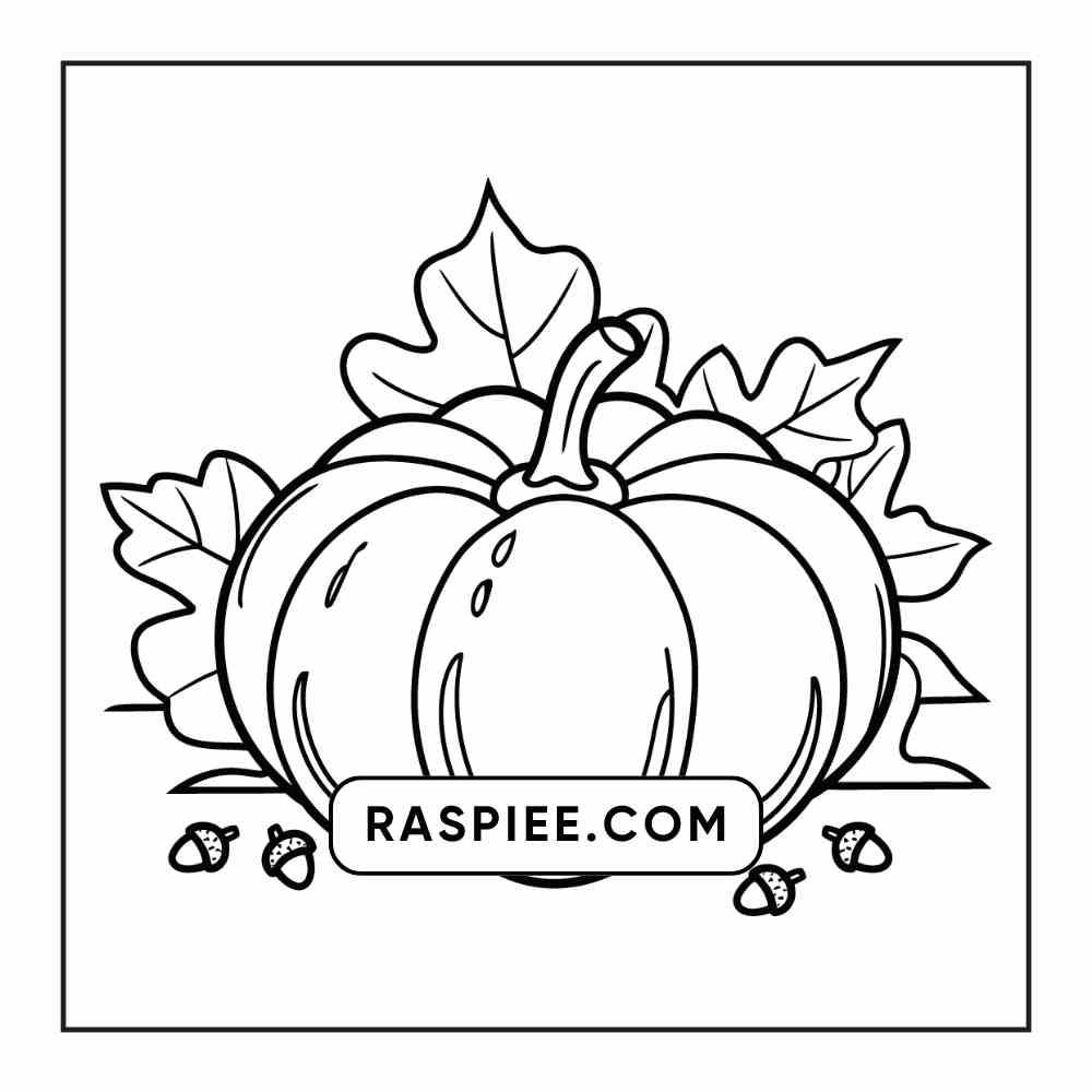 76 Bold and Easy Fall Vibes Coloring Pages Printable PDF Instant Download - RASPIEE