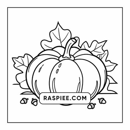 76 Bold and Easy Fall Vibes Coloring Pages Printable PDF Instant Download - RASPIEE