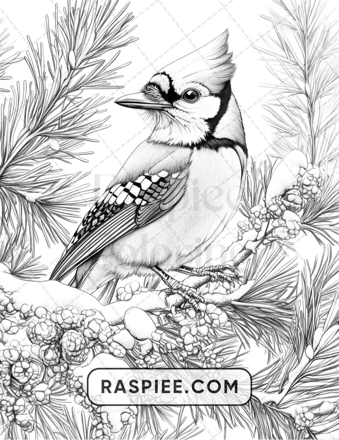 80 Winter Birds Adult Coloring Pages