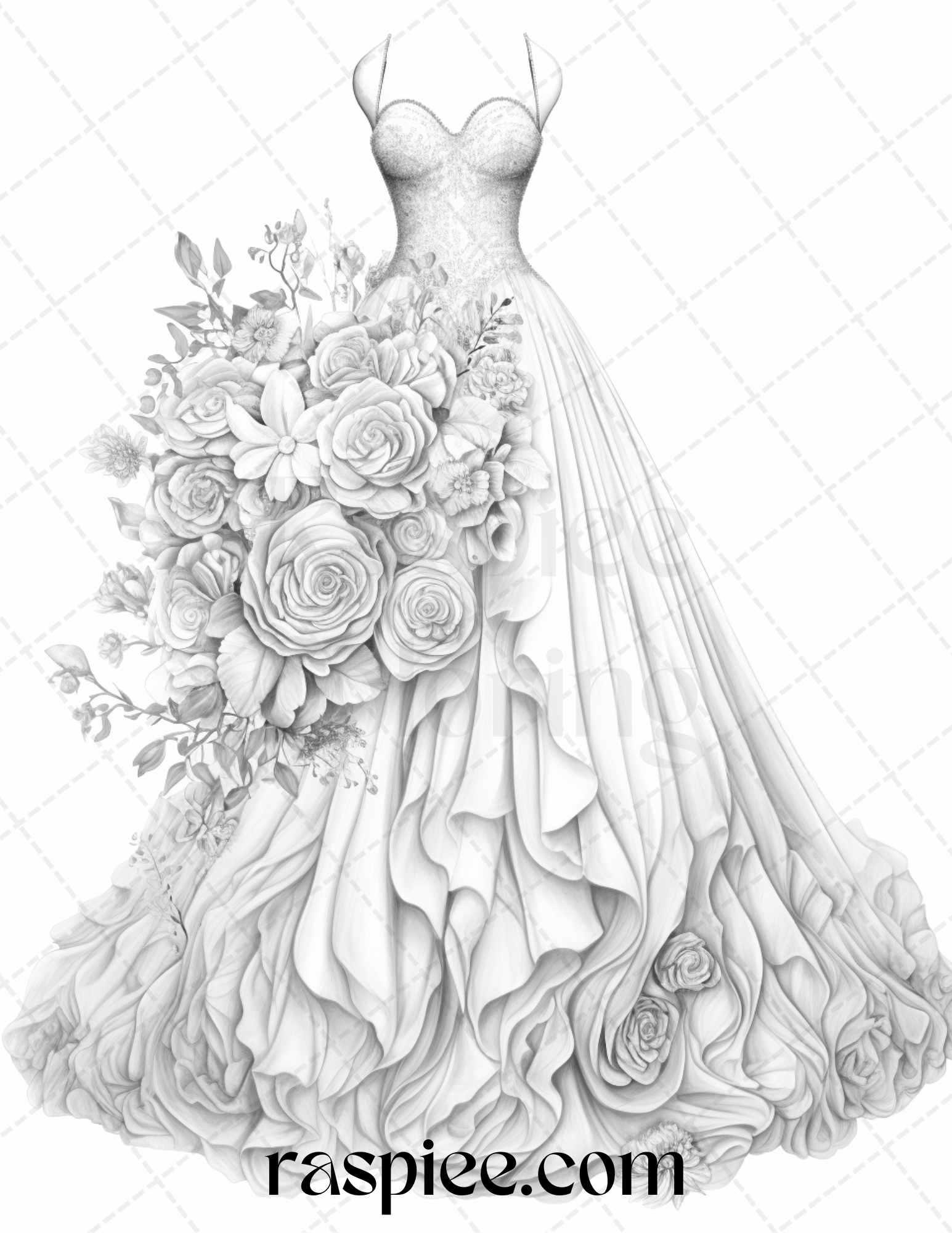 dress coloring sheet 49 Stunning Pages For Kids And Adults Dress Coloring Page Vector Art,