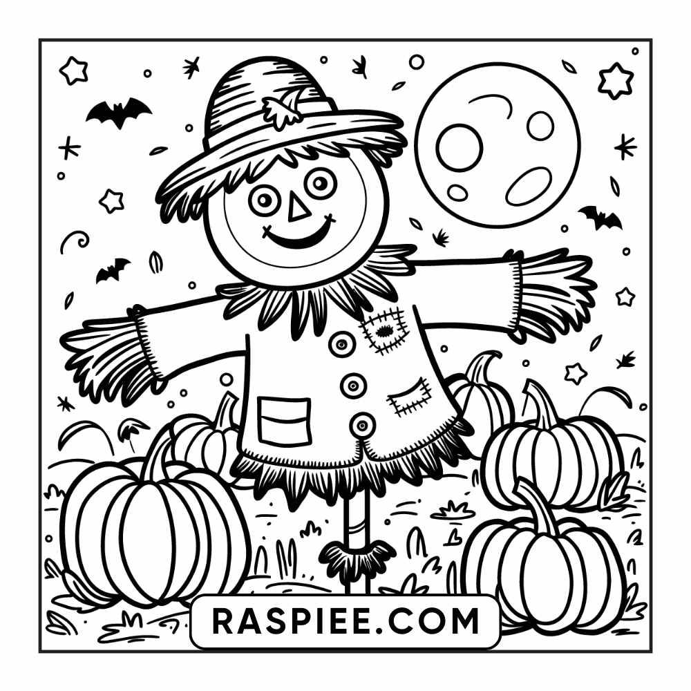 84 Cozy Halloween Bold & Easy Coloring Pages Printable PDF Instant Download - RASPIEE