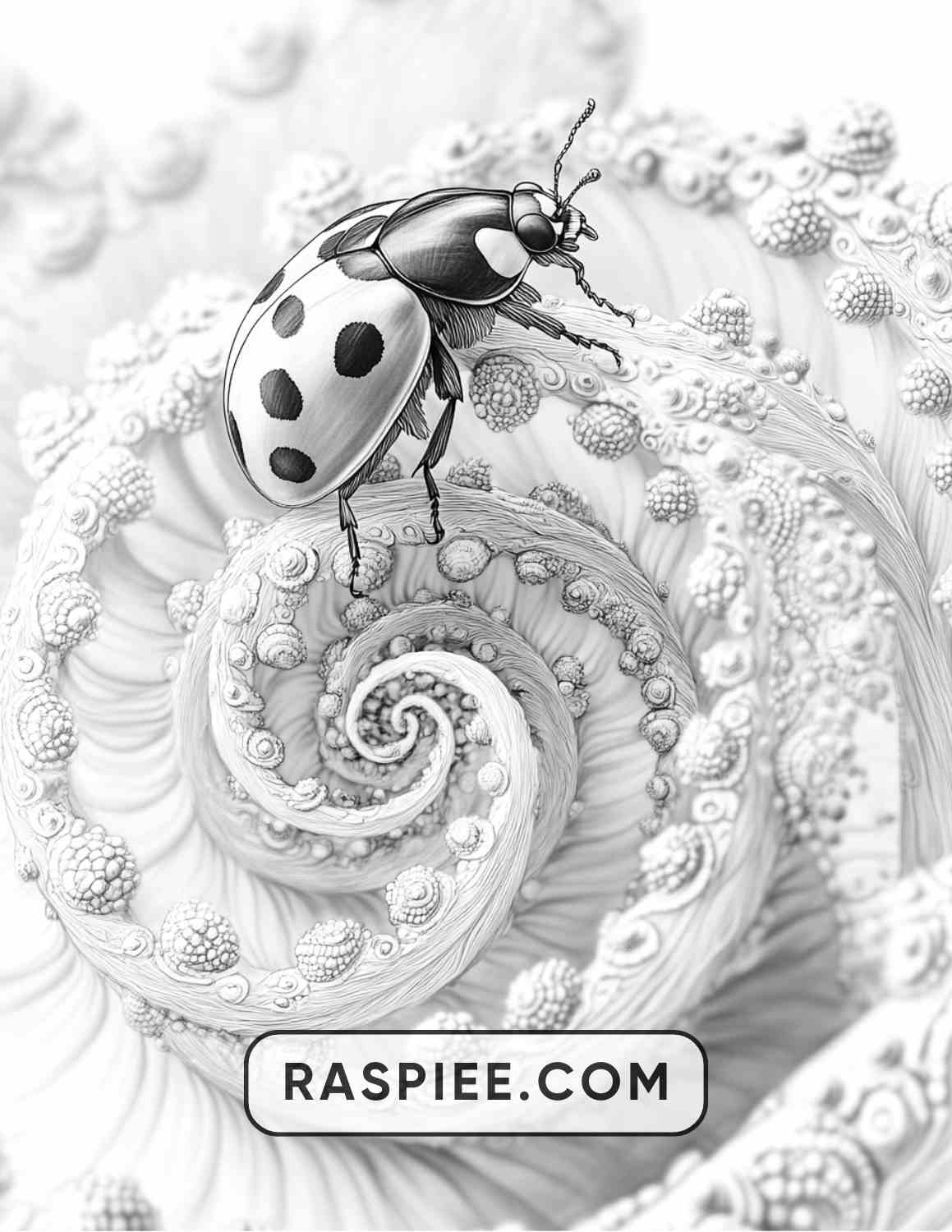 Insects and Flowers Adult Coloring Pages - RASPIEE