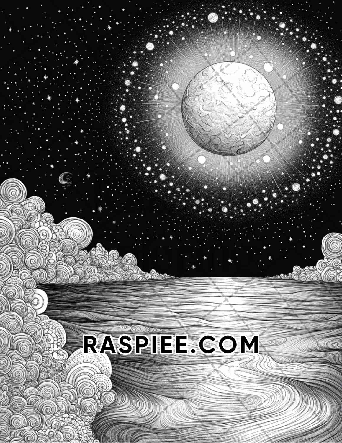 Surreal World Adult Coloring Pages Printable PDF Instant Download