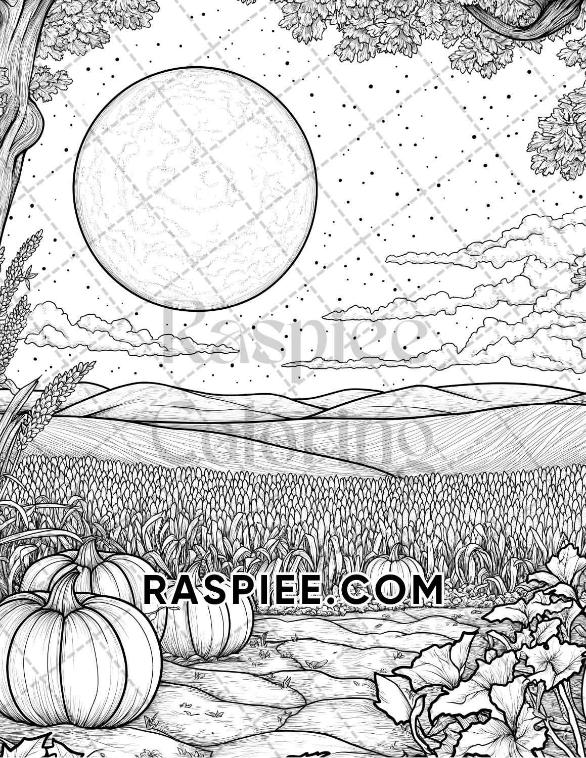 Hello Autumn Adult Coloring Pages Printable PDF Instant Download