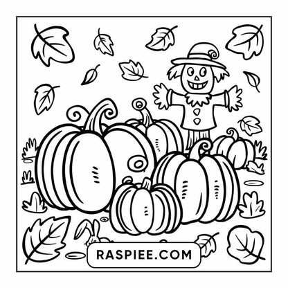 114 Cozy Autumn Bold & Easy Coloring Pages PDF Printable Instant Download - RASPIEE