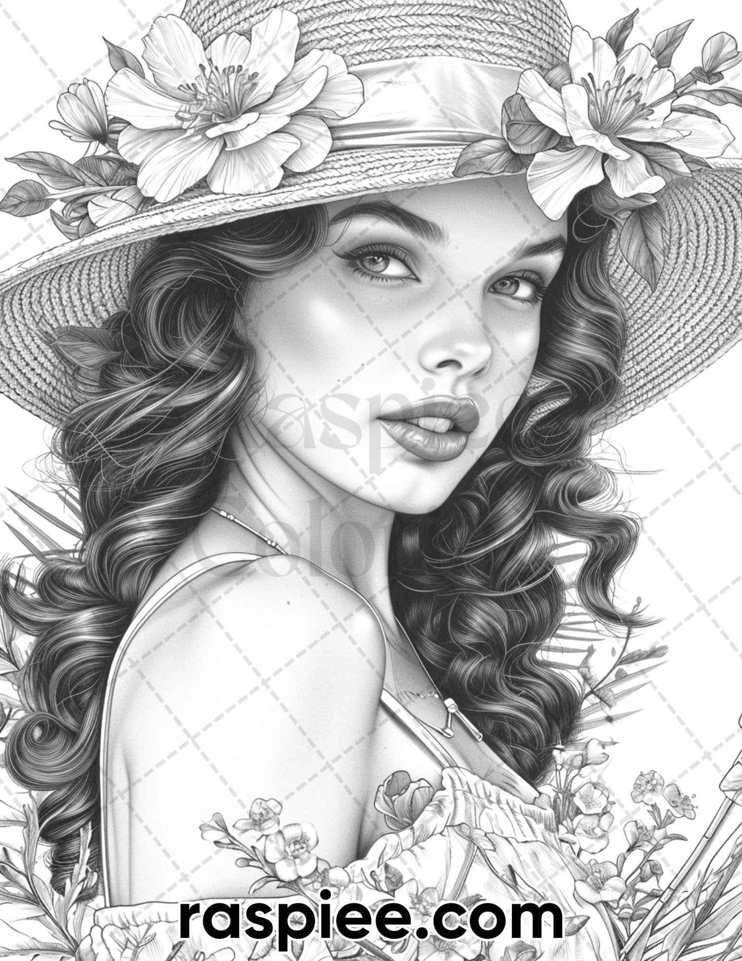 adult coloring pages, adult coloring sheets, adult coloring book pdf, adult coloring book printable, grayscale coloring pages, grayscale coloring books, spring coloring pages for adults, spring coloring book, portrait landscapes coloring pages, portrait coloring book, vintage pin up girls coloring page