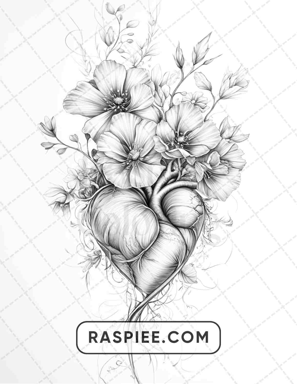 77 Flower Tattoos Adult Coloring Pages - RASPIEE