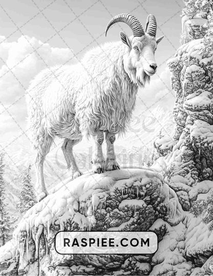 86 Winter Animals Adult Coloring Pages