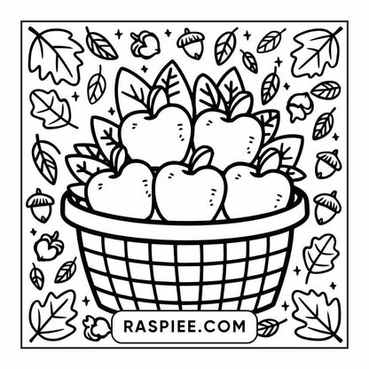 114 Cozy Autumn Bold & Easy Coloring Pages PDF Printable Instant Download - RASPIEE