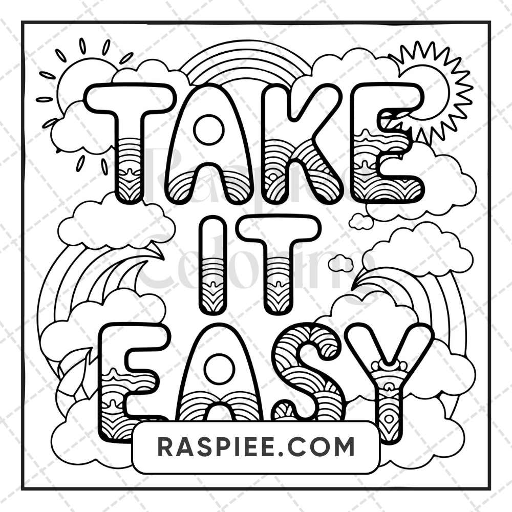 120 Bold and Easy Motivational Word Coloring Pages