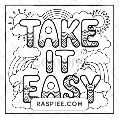 120 Bold and Easy Motivational Word Coloring Pages