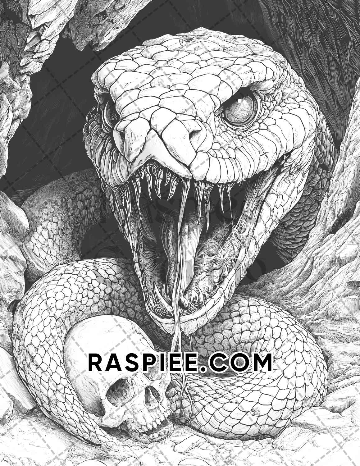 Horror Animals Halloween Adult Coloring Pages Printable PDF Instant Download