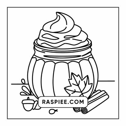 76 Bold and Easy Fall Vibes Coloring Pages Printable PDF Instant Download - RASPIEE