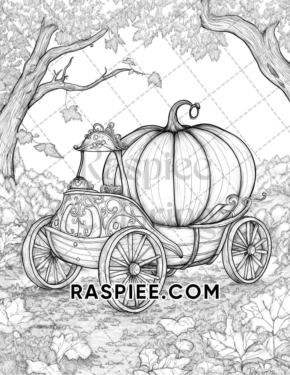 Hello Autumn Adult Coloring Pages Printable PDF Instant Download - RASPIEE