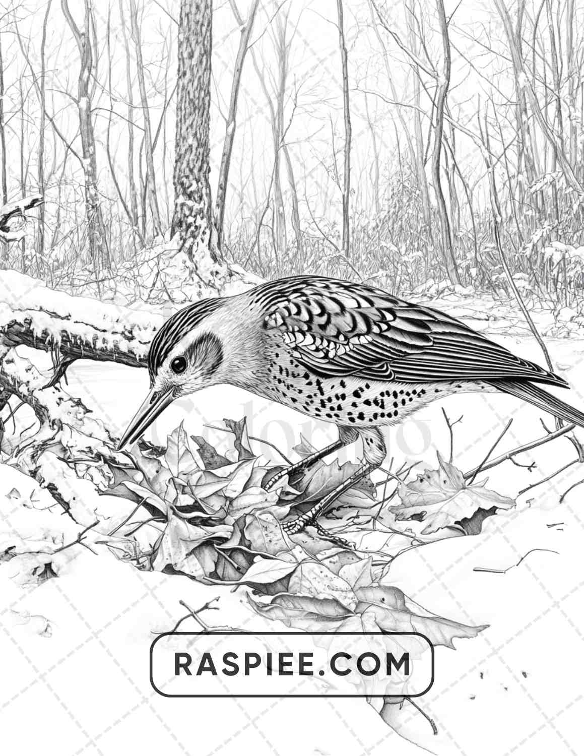 80 Winter Birds Adult Coloring Pages