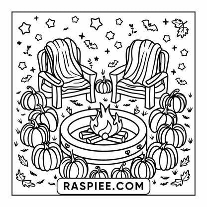 84 Cozy Halloween Bold & Easy Coloring Pages Printable PDF Instant Download - RASPIEE