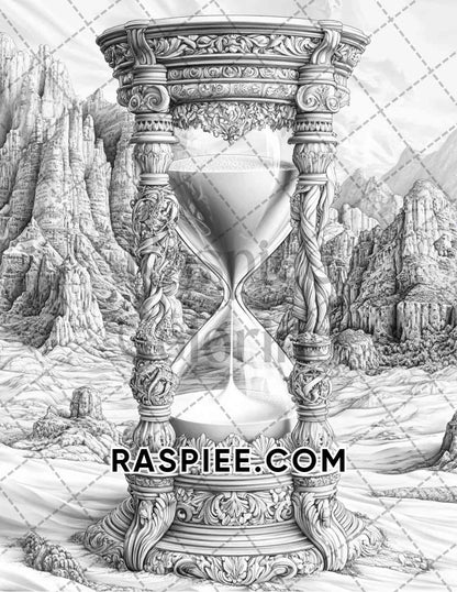 Surreal World Adult Coloring Pages Printable PDF Instant Download