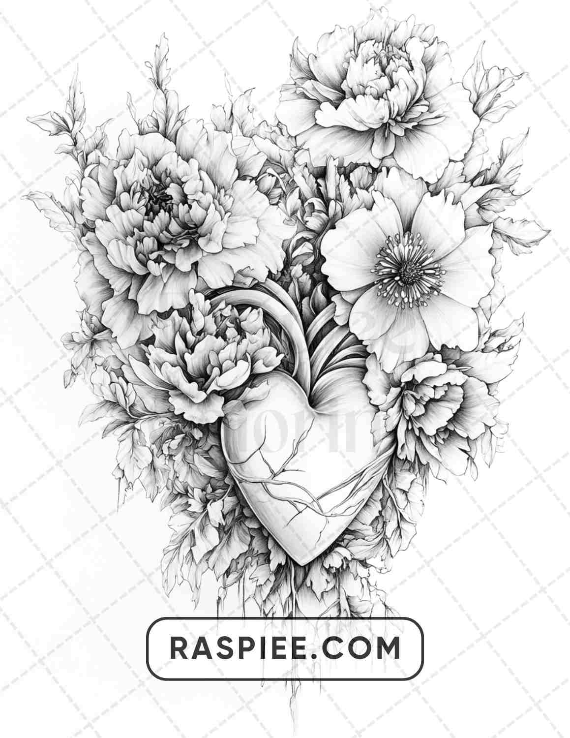 77 Flower Tattoos Adult Coloring Pages - RASPIEE