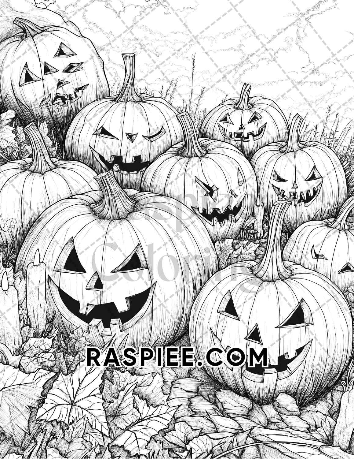 Hello Autumn Adult Coloring Pages Printable PDF Instant Download - RASPIEE