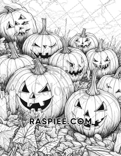 Hello Autumn Adult Coloring Pages Printable PDF Instant Download - RASPIEE