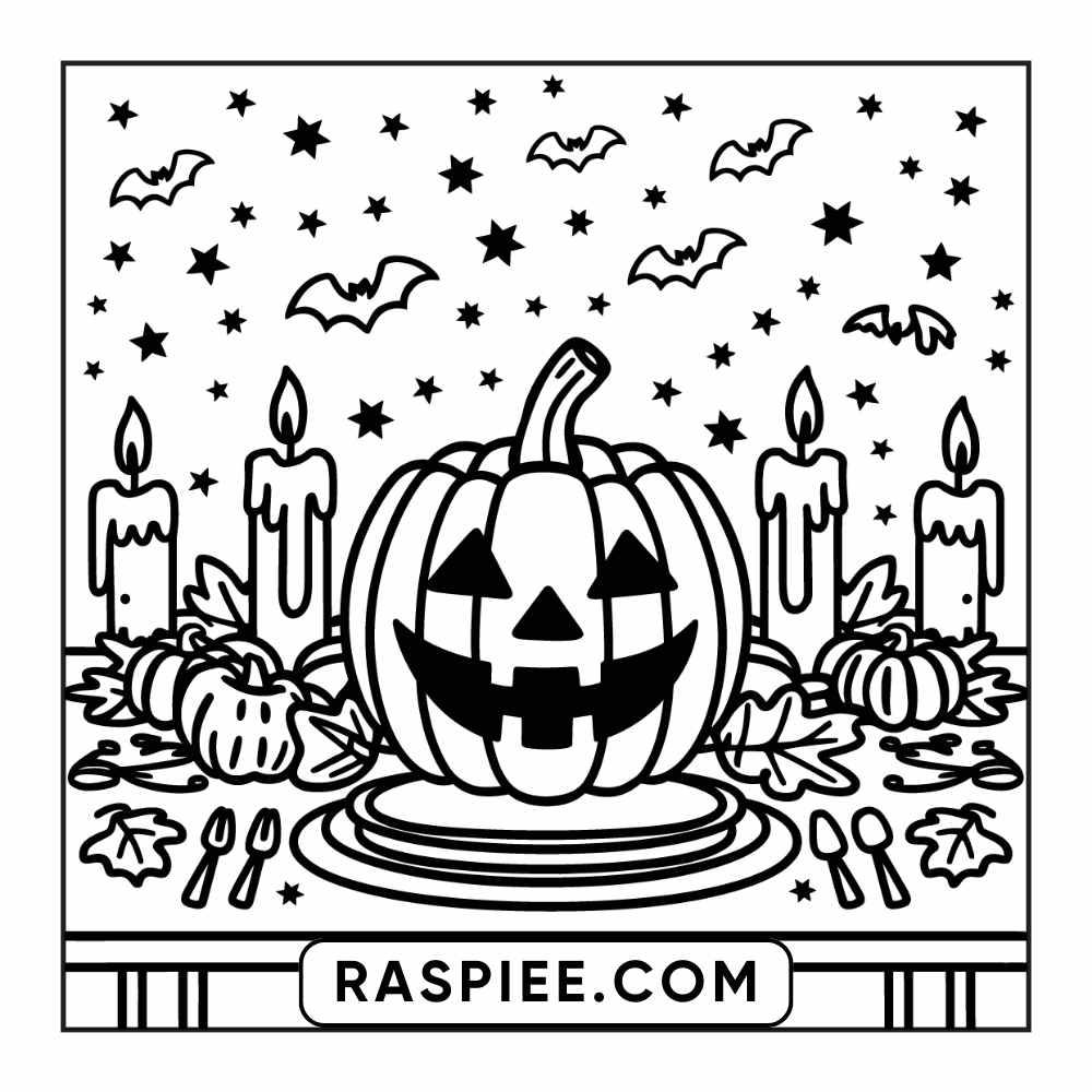 84 Cozy Halloween Bold & Easy Coloring Pages Printable PDF Instant Download - RASPIEE