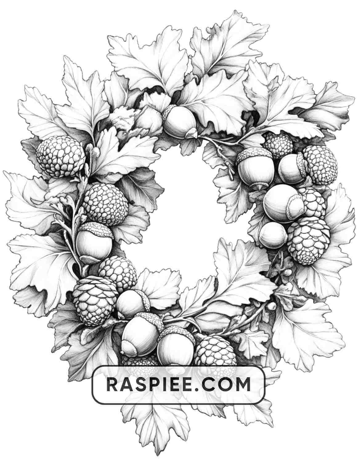 72 Christmas Wreaths Adult Coloring Pages - RASPIEE