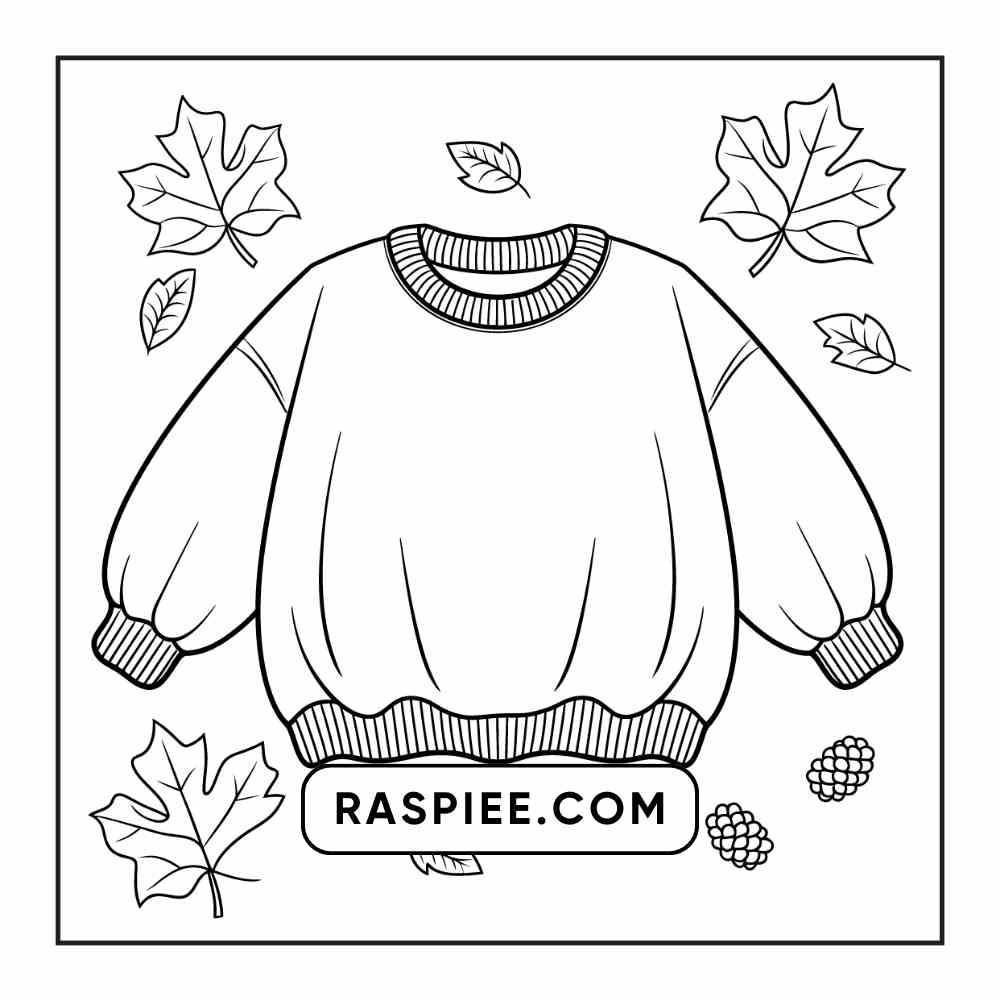 76 Bold and Easy Fall Vibes Coloring Pages Printable PDF Instant Download - RASPIEE